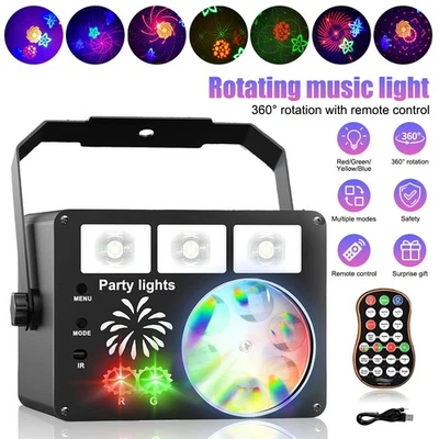 RGB LED Laser Beam Scanner Projector DJ Disco Party Stage Strobe Laser Light UK - Image 1 of 4