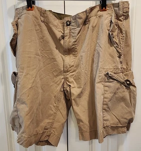 VINTAGE MENS SIZE 42 ADJUSTABLE WAIST POLO CARGO MILITARY SURPLUS FIT SHORTS - Picture 1 of 12