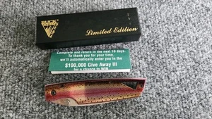 BUCK 175S4 Lightning Rainbow Trout Scale Folding Knife Made in USA - Picture 1 of 8