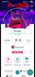Pokémon Gigantamax Gengar ( Special BG Dark Skies ) GO - Picture 1 of 2