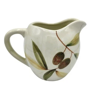 NEW 2005 Nicoise by Target Home Olive Leaves Plant Ceramic Creamer Jar Pitcher - Picture 1 of 8