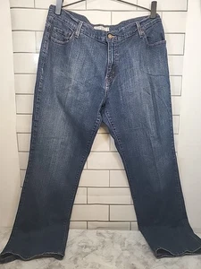 Levis 550 Womens Sz 18 Relaxed Fit Blue Denim Jeans Casual Western Country - Picture 1 of 9