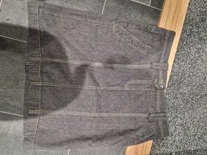 Fat Face Grey Denim Knee Length Skirt Size 10 - Picture 1 of 5