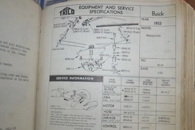 Buick Roadmaster 1955 lado del conductor trico limpiaparabrisas acoplamiento cables de transmisión nuevo de stock Foto 1 de 4