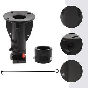 Black Fifth Wheel Camper RV Adapter Hitch to Gooseneck 12" ~ 16" Adjustable NEW - Picture 1 of 23