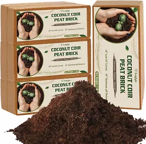 8 Pack Premium Coco Coir Brick for Plants- 100% Organic Compressed Coconut Coir - Picture 1 of 12