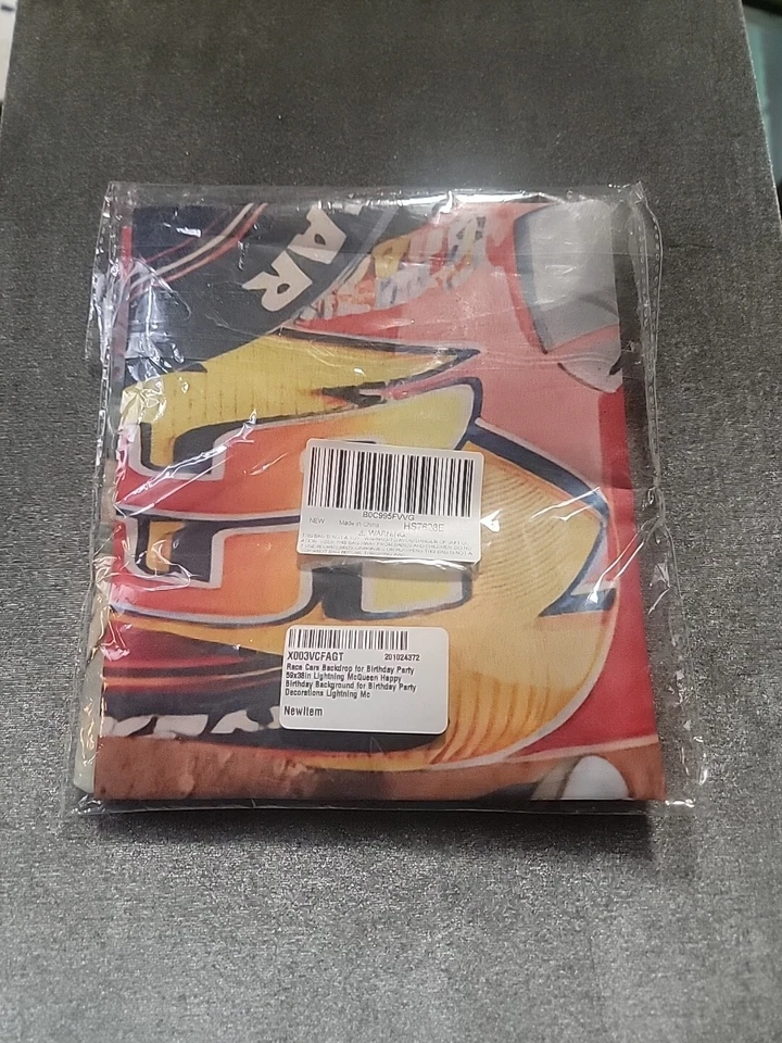 Lightning McQueen Happy Birthday Backdrop (59x38in) - Image 1 of 1