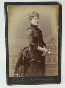 Antico armadio vittoriano card donna abito moda corsetto 1800 Amburgo Bieber - Foto 1 di 2