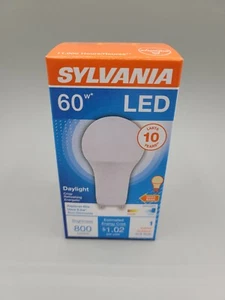 NEW SYLVANIA 78107 LED A19 Bulb 5000K Daylight 8.5W 120V GU24 Base Dimmable - Picture 1 of 5