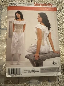 SIMPLICITY 2890 MISSES CHEMISE CAJONES Y CORSÉ PATRÓN TALLAS 16-24 Sin cortar FF - Imagen 1 de 4