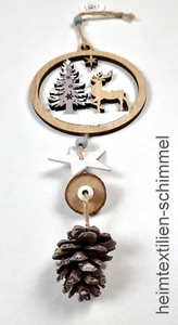 Holz Fensterbild Weihnachten Gehänge Holzdeko Fenster Hängedekoration Schmuck - Bild 1 von 8