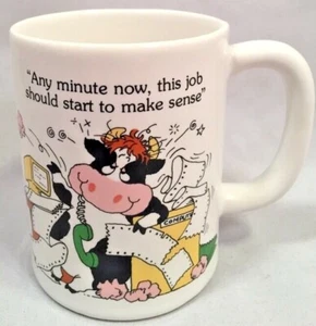 Vintage 1988 Crazy For Moo White Coffee Mug -- Great For The Office - Bild 1 von 6