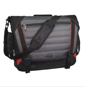 Vintage Kenneth Cole "The Slam Dunk" Laptop Messenger Bag/Briefcase Black-Grey - Picture 1 of 11