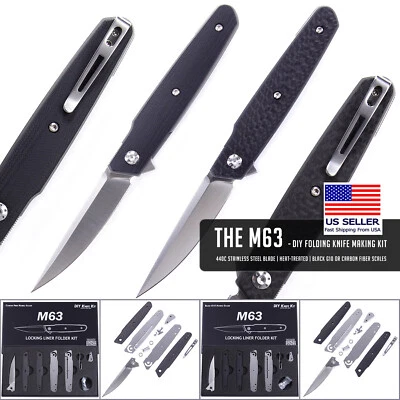 KNIFEKITS.COM M63 - DIY Folding Knife Making Kit - USA Design