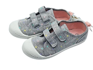 Cat & Jack gray with heart print girls size 12 toddler shoes New With Tags - Picture 1 of 4