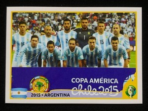 2019 PANINI Brazil Copa America STICKER #389 ARGENTINA SOCCER TEAM IN 2015