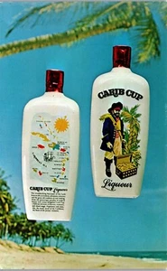 Tarjeta postal vintage taza caribe licor anuncio de anuncio para taza de recuerdo - Imagen 1 de 3