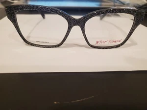 BETSEY JOHNSON FUNFETTI BLACK New Eyeglasses Women 54/15/140 PERFECT AUTHENTIC