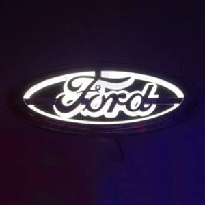 Modified Car Front Emblem Badge Automotive Trunk 5D LED Light for Ford WHITE - Foto 1 di 2