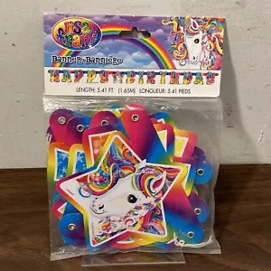 Lisa Frank Rainbow Majesty Pony Horse 5 Ft Happy Birthday Party Banner Brand New - Picture 1 of 8
