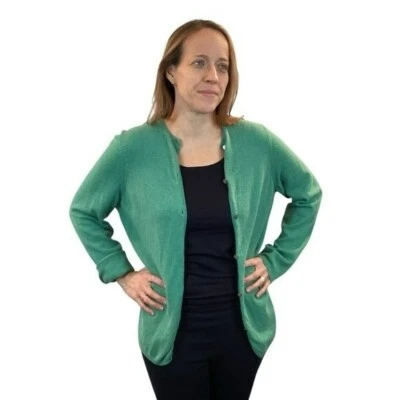 Cárdigan de cachemir abotonado SAKS FIVE AVENUE para mujer 1X Foto 1 de 4