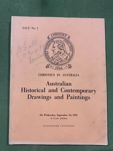 First 1969 Christie’s Australian Historical & Contemporary Art Catalog Sale No.1 - Foto 1 di 6