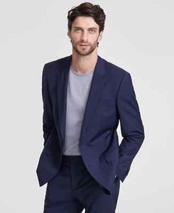 NUEVO - BOSS by HUGO BOSS "Henry" Traje Chaqueta Calce Ajustado, Azul Oscuro, Para Hombre 40R - Imagen 1 de 1