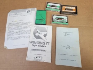 TI-99/4a "WINGING IT" Flight Simulator 1984 & 1982 "Dow Aircraft" Cassette Games - Picture 1 of 16