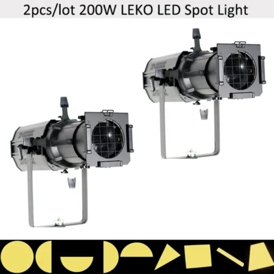 26° BECEN 2pcs 200W LEKO LED Profile Spot Lights 3200k Citizen LED RDM Support - Image 1 of 4