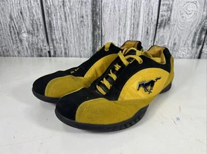 SCARPE DA GUIDA FORD MUSTANG CASUAL IN PELLE GIALLE - TAGLIA 11 - Foto 1 di 14