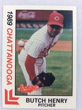 1989 Chattanooga Lookouts-Southern League-BEST Baseball Card-Butch Henry