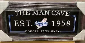 Los Angeles Dodgers Man Cave Schild gerahmt bestickt Team 2014 - Bild 1 von 1