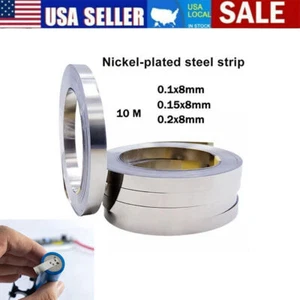 10M Pure Nickel Plate Strip Tape Sheet For Li 18650 Battery Spot Weld Tool DIY - Picture 1 of 14
