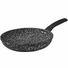 Non Stick GRANITE Frying Pan Black MARBLE Coated For Gas Electric Induction Hob 