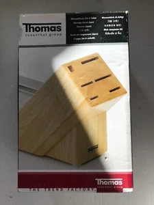 Thomas Rosenthal Group 6 Piece Knife Storage Wooden Storage Block - Picture 1 of 6