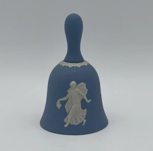 Wedgwood England Danbury Mint Blue Jasperware - Bell with angel - Picture 1 of 6