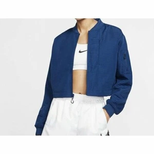 Nike Bomber Jacket  Women's XL Sportswear Tech City Pack Therma Blue - Picture 1 of 5