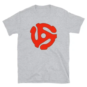 Camiseta unisex manga corta adaptador disco 45 RPM - Imagen 1 de 7
