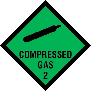 Compressed Gas 2 Sign or Sticker - All Material & Size options (DAS27) - Picture 1 of 4