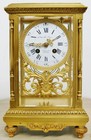 Stunning Antique French Ornate 8 Day Ormolu Gilt Brass 4 Glass Regulator Clock
