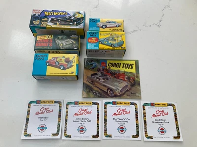 Corgi Club Re-ssue Modelle x 5. Batmobil, Aston Bond, Walls, Saint, Land Rover - Bild 1 von 4