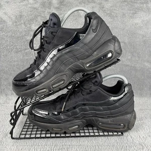 Nike Air Max 95 GS Triple Black Patent Leather 307960-010 UK 6 EUR 40 Youth - Bild 1 von 10