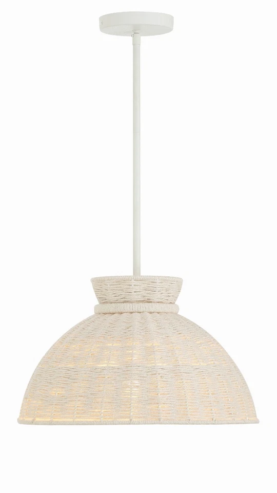 Reese 1-Light Pendant in Matte White - Изображение 1 из 1