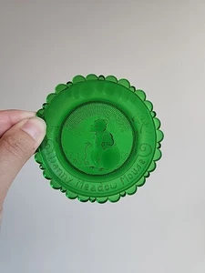 Thornton Burgess Meadow Mouse Pairpoint Glass Cup Plate In Green - Picture 1 of 4