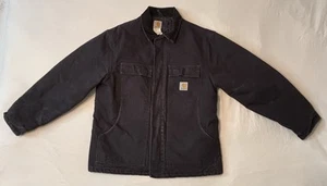 Carhartt Giacca Uomo 44 Regular Nero Artico Trapuntato Foderato Anatra Full Zip C03 - Foto 1 di 24