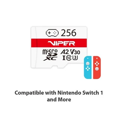 Patriot Viper 256GB MicroSD V30 A2 U3 4K Memory Card DJI/Switch 1/Steam/ROG Ally - Image 1 of 4