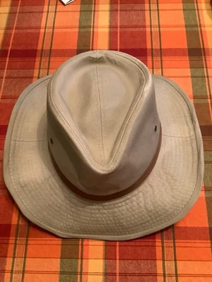 sombrero de lona orvis banda de cuero mediana Foto 1 de 4