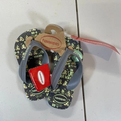Chanclas Havaianas Star Wars BB-8 Brillan en la Oscuridad Unisex Niños EE. UU. 9C NUEVAS CON ETIQUETAS Foto 1 de 4