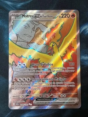 Carta Pokémon Moltres Ex Del Team Roket 208/182 Ita - Immagine 1 di 2