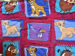 VTG 1990's Disney Lion King All Over Print Full Size Flat Bed Sheet Simba Panel - Picture 1 of 5
